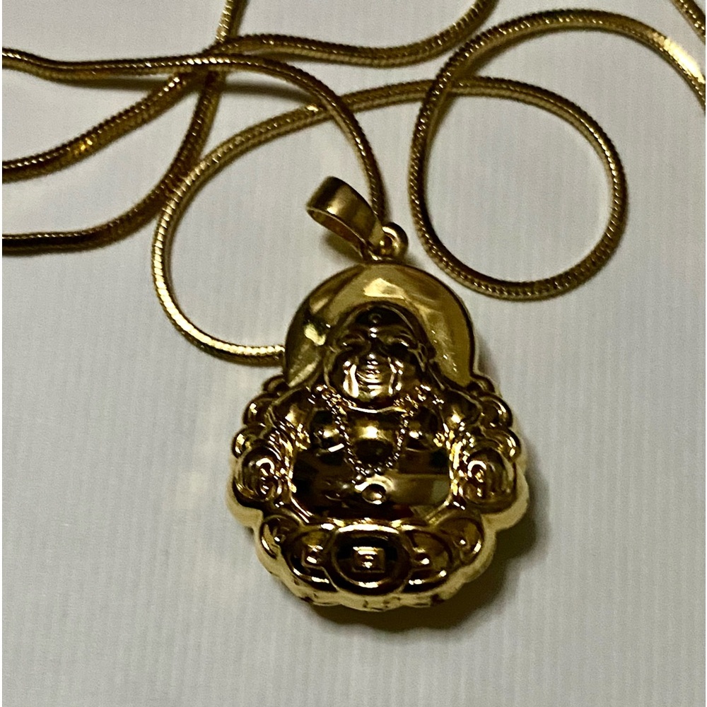 ✨BUDA Fine jewelry chain, gold color, with Buddha pendant, new✨